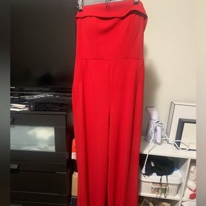 Strapless wide leg jumpsuit!
